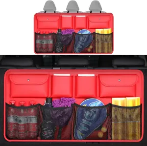 Car Trunk Organizer,Super Capacity Hanging Rear Seat Luggage Storage Bag,Compatible with Mitsubishi Endeavor,A5 Red