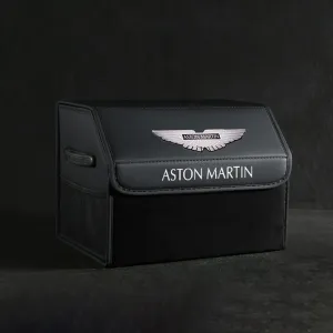 Car Trunk Storage Box for Aston Martin V12 Vantage AMR 2018,Foldable Storage Organiser Bag Trunk Boot Tidy Organiser Durable Large Volume Internal Accessories,42 * 31 * 30cm-A