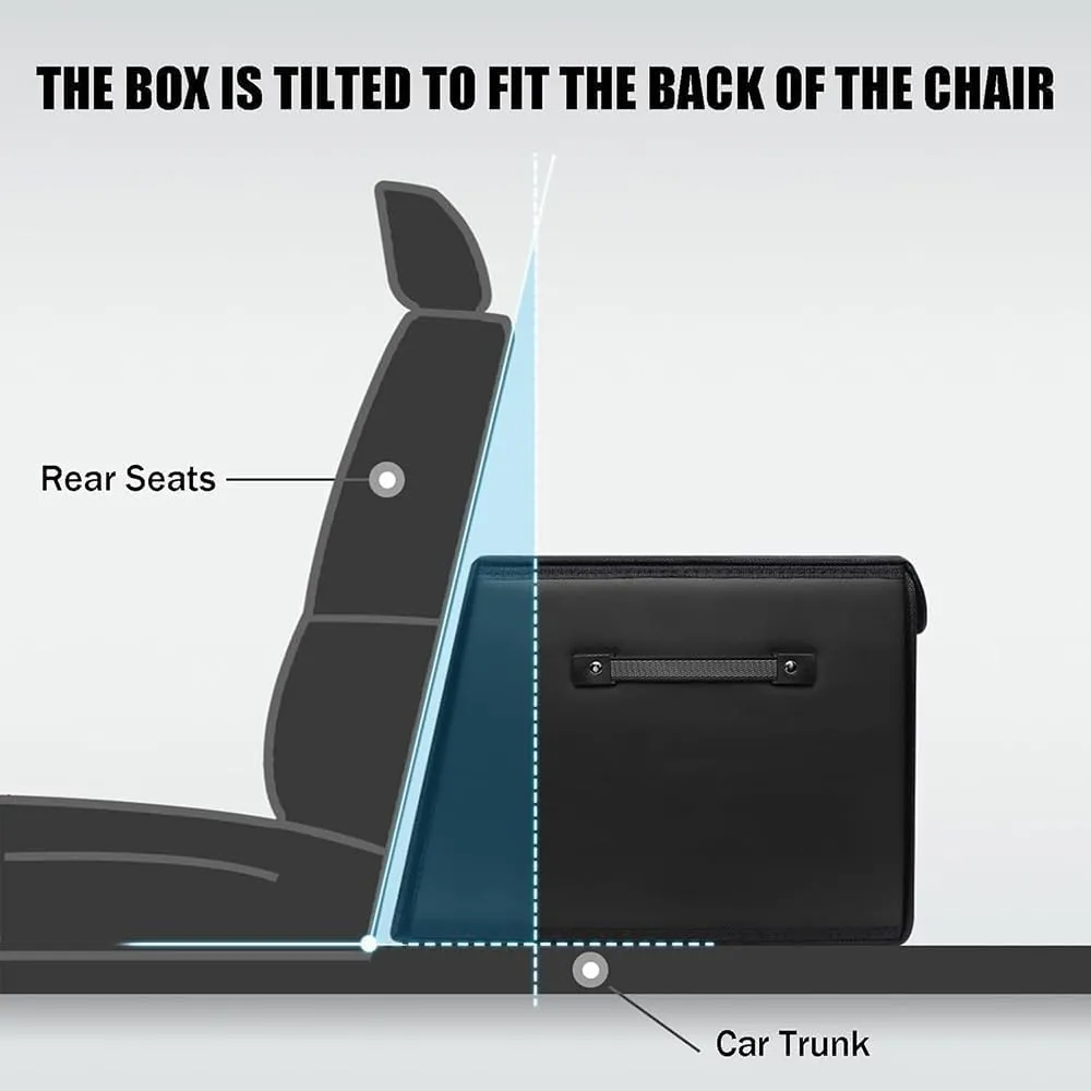 Car Trunk Storage Box for Rolls-Royce Dawn 2015-2020 2021 2022 2023 2024 2025,Foldable Storage Organiser Bag Trunk Boot Tidy Organiser Durable Large Volume Internal Accessories,75*37*30cm-D