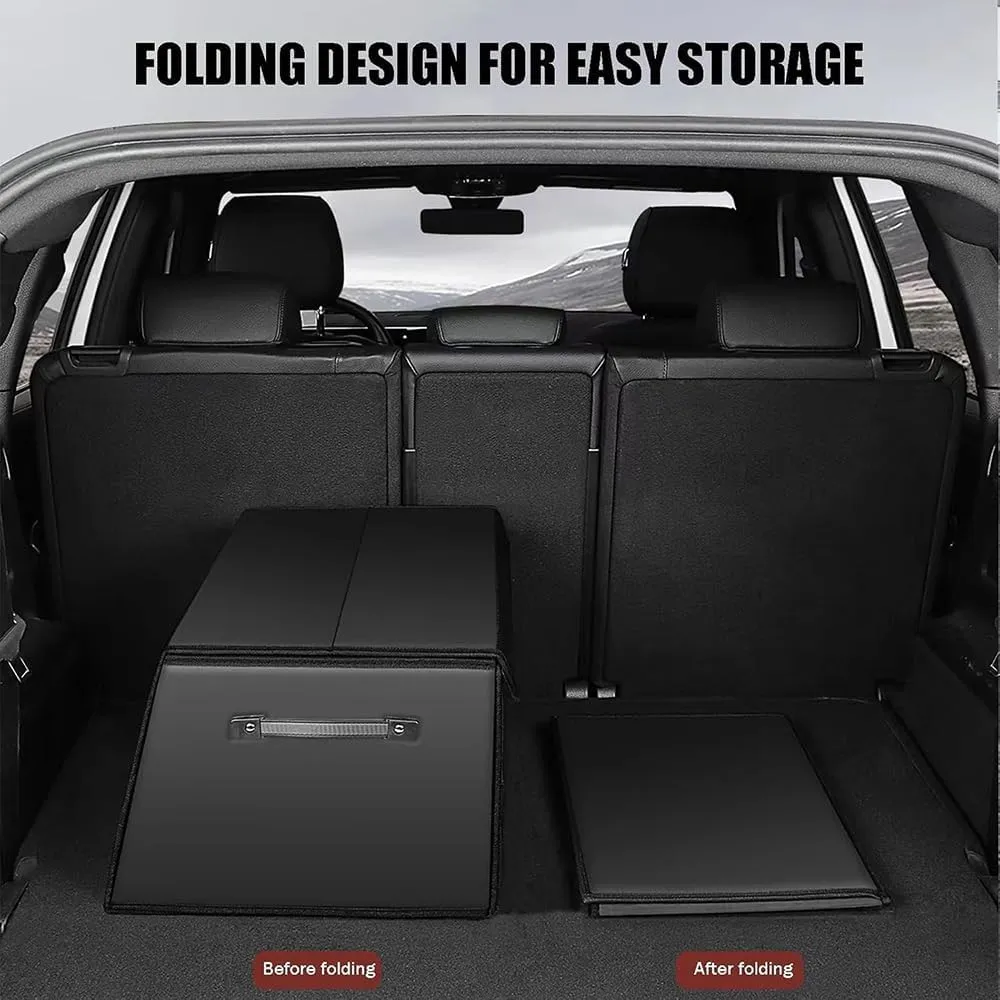 Car Trunk Storage Box for Rolls-Royce Dawn 2015-2020 2021 2022 2023 2024 2025,Foldable Storage Organiser Bag Trunk Boot Tidy Organiser Durable Large Volume Internal Accessories,75*37*30cm-D