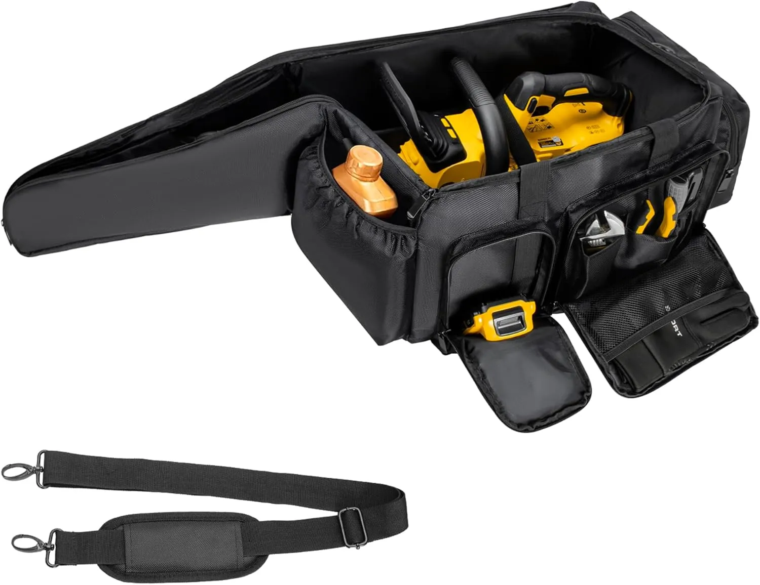Chainsaw Carrying Case, Waterproof Foldable Chainsaw Storage Bag Compatible with EGO, Dewalt, Greenworks 10 & 12 Inch Cordless Power Chainsaw & Accessories