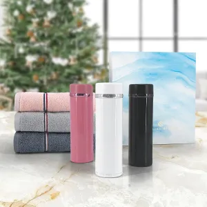 Charles Millen Signature Collection Kobo Collective Joyner Hand Towel   Vacuum Flask Bottle 500ml Gift Set