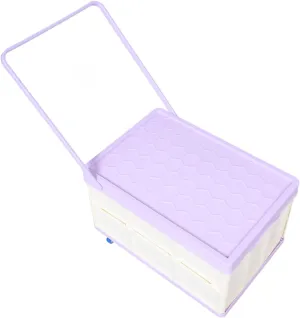 Ciieeo Versatile Trolley Storage Box Books Clothes Organizer Foldable Wardrobe Box Easy Roll Wheels