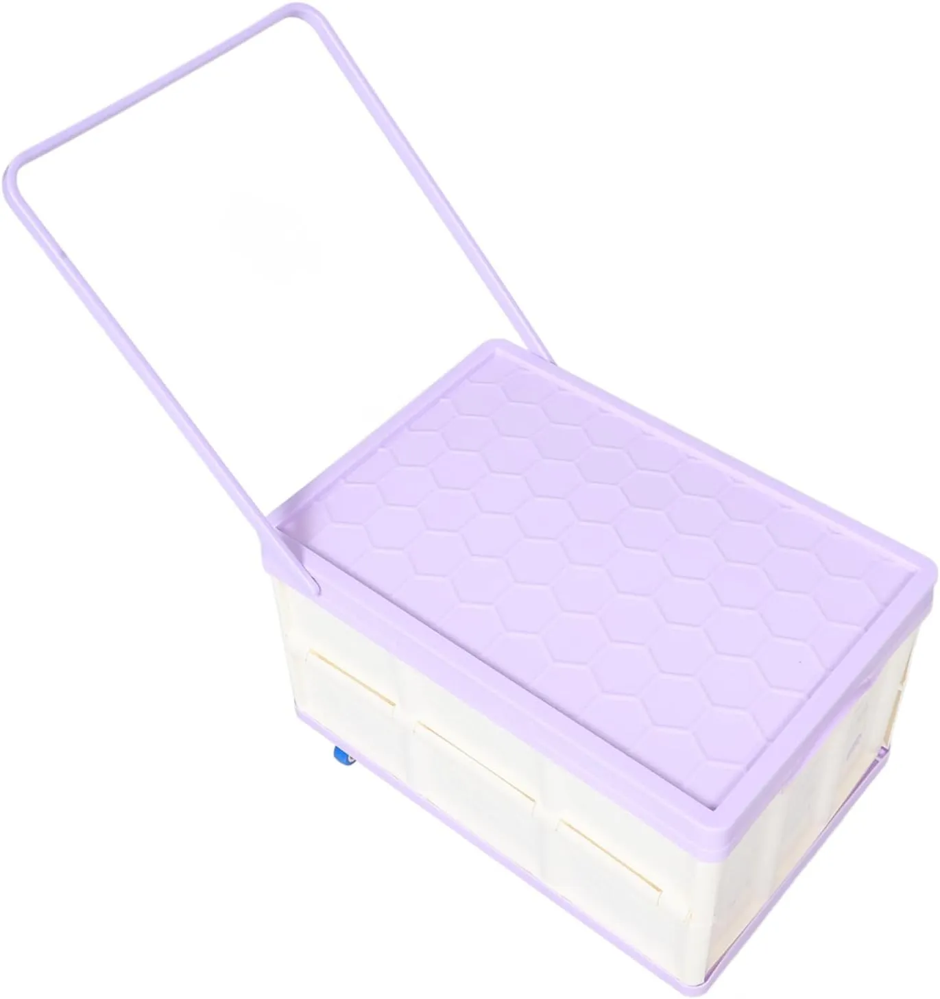 Ciieeo Versatile Trolley Storage Box Books Clothes Organizer Foldable Wardrobe Box Easy Roll Wheels