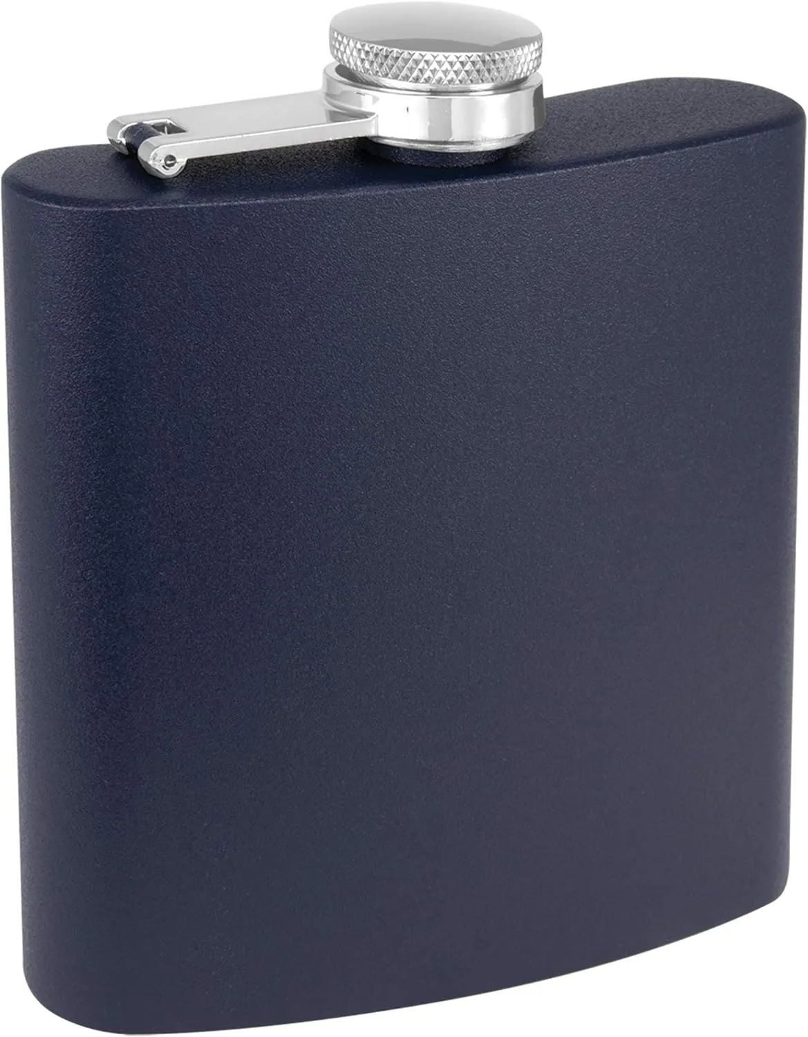 Clear Water Home Goods - 6 oz Powder Coated Stainless Steel Hip Flask - Wedding Party - Groomsman - Bridesmaid (Matte Navy, 10)