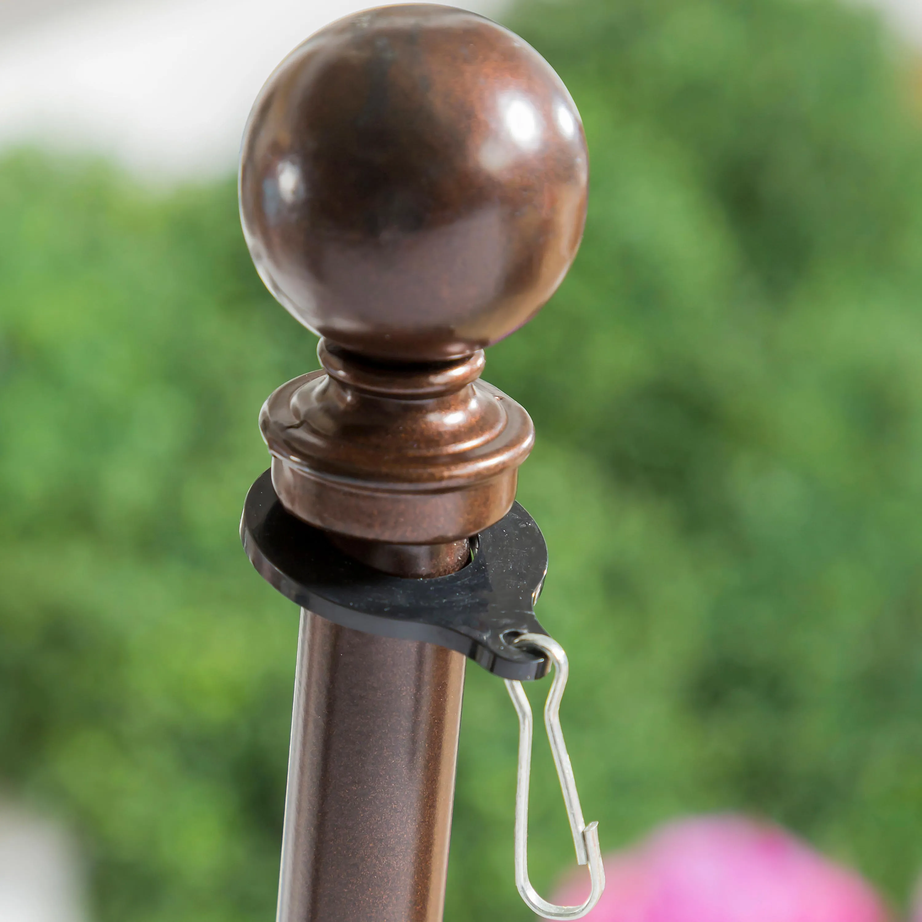 Clearance offer Luxurious touch House Metal Extendable Flag Pole, Silver