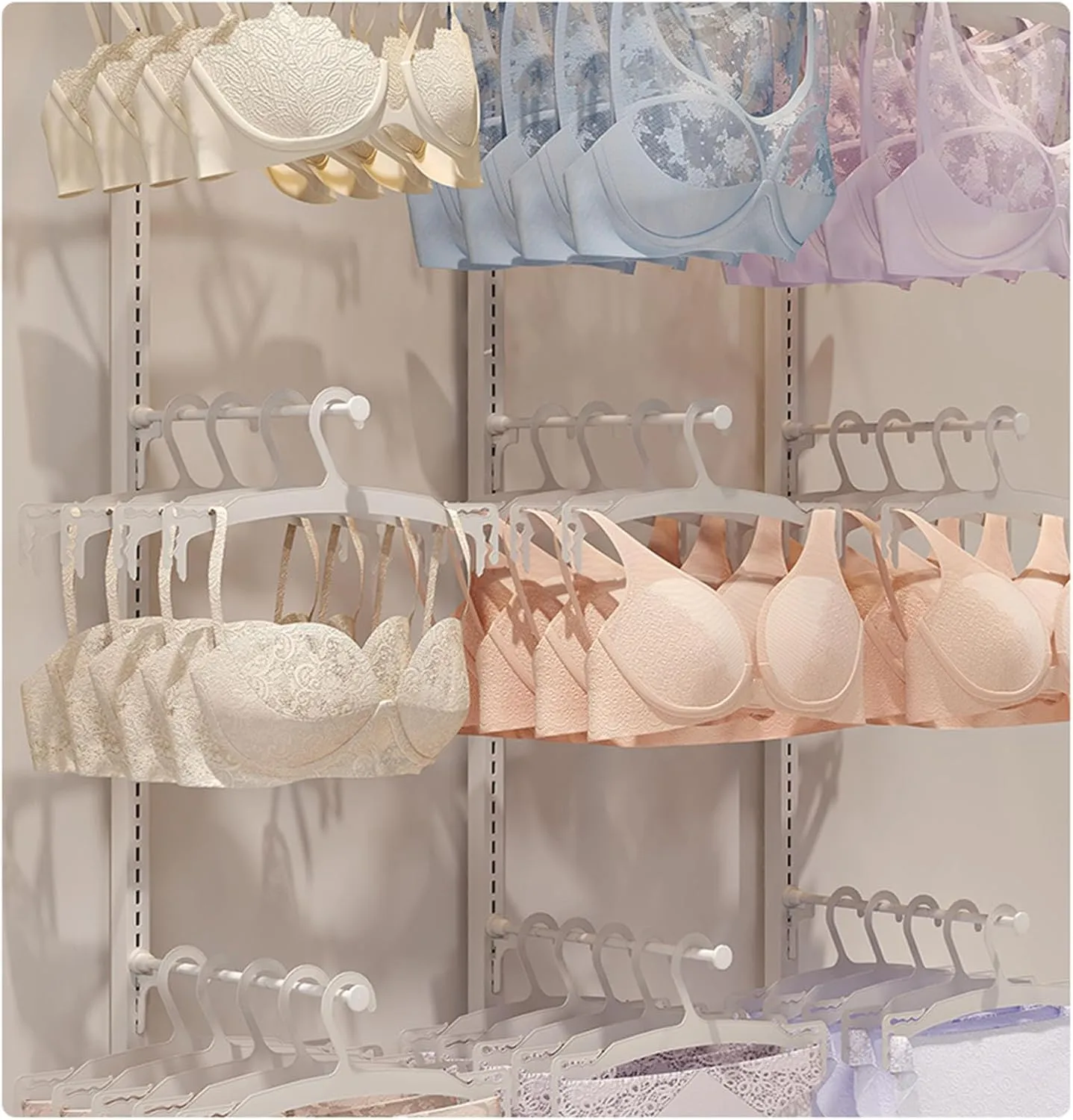 Clothing Store Garment Rack Lingerie Display Stand, Boutique Retail Underwear Organizer Rack Handbag Holder, Multifunctional Panties Bra Gloves Socks Commercial Shelves, Swimsuit Beachwear Hanger