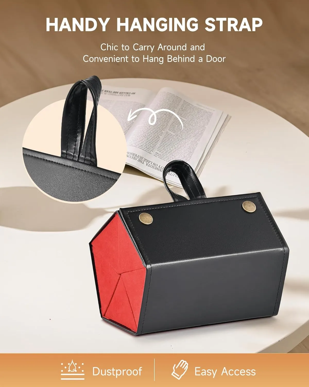 CO-Z Travel Sunglasses Organizer, Foldable Travel Sunglass Case with 5 Slots for Multiple Pairs, Portable Eyeglasses Holder