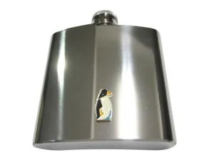 Colorful Origami Penguin Bird 6oz Flask