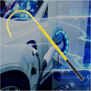 Commercial Electric Shock Protective Pull Pole Kit,Anti-electrocution Insulated Body Rescue Hook, High Voltage Power Fiberglass Rescue Equipment 3ft 5Feet 6 FT 10 Fo(Size:110kV-2m/6.5ft,Color:Yellow)