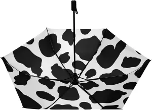Compact Lightweight Folding Umbrella, Inner Print Sun Parasol with UV Protection, Strong Portable Travel Rain Umbrella