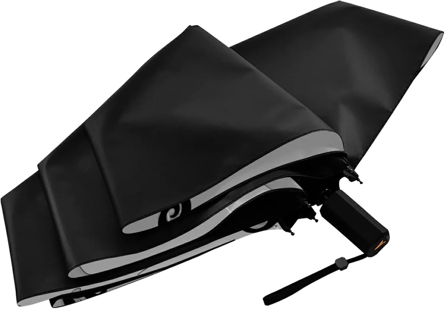 Compact Lightweight Folding Umbrella, Inner Print Sun Parasol with UV Protection, Strong Portable Travel Rain Umbrella