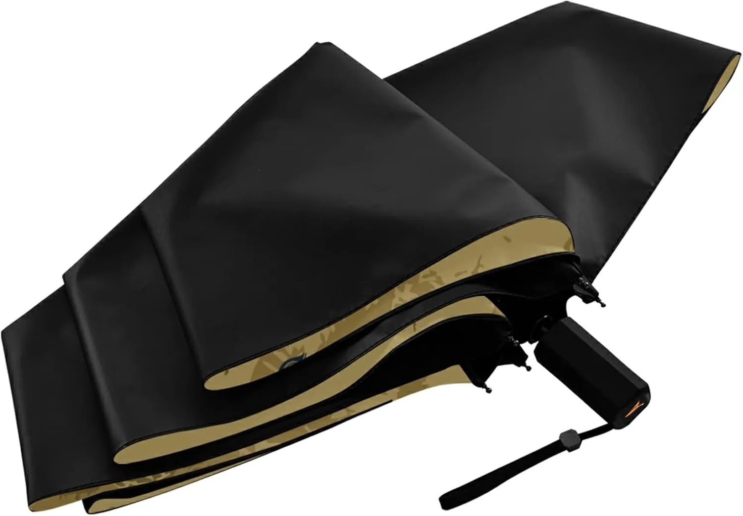 Compact Lightweight Folding Umbrella, Inner Print Sun Parasol with UV Protection, Strong Portable Travel Rain Umbrella