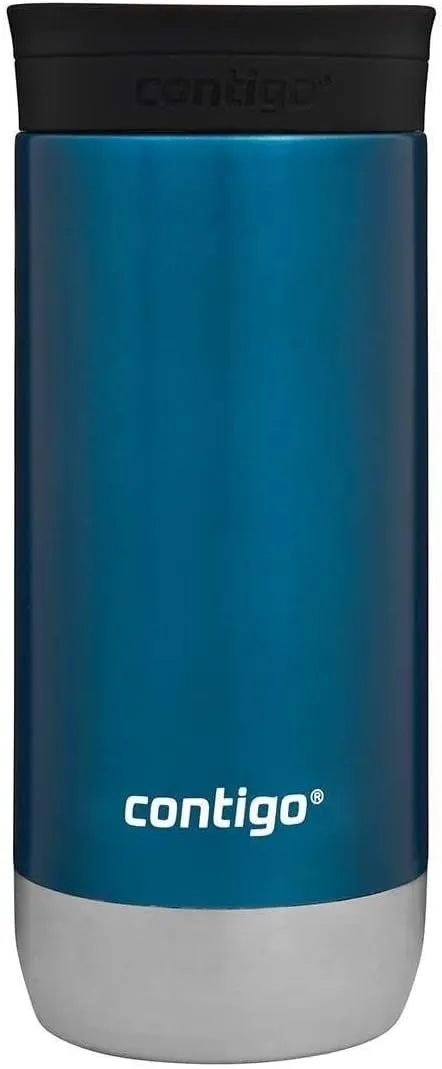 Contigo Huron 2.0 Snapseal Travel Mug | Stainless Steel Thermal Mug | Vacuum Flask | Leakproof Tumbler | Coffee to go Mug with BPA Free Easy-Clean Lid |Blueberry | 470 ml