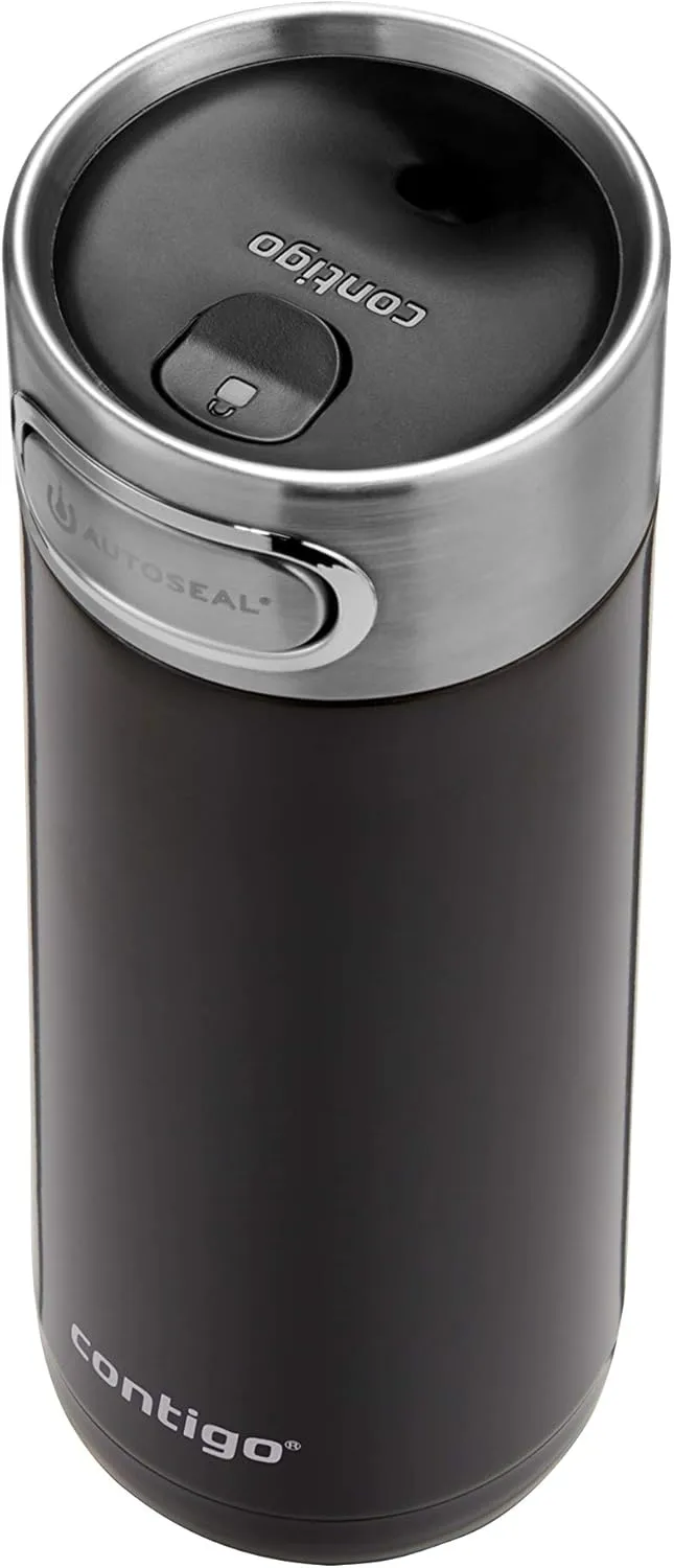 Contigo Luxe Autoseal Travel Mug, Stainless Steel Thermal Mug, Vacuum Flask, Leakproof Tumbler, dishwasher safe, Coffee Mug with BPA Free Easy-Clean Lid, Licorice
