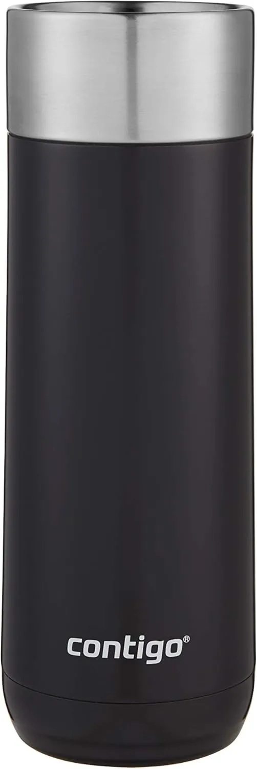 Contigo Luxe Autoseal Travel Mug, Stainless Steel Thermal Mug, Vacuum Flask, Leakproof Tumbler, dishwasher safe, Coffee Mug with BPA Free Easy-Clean Lid, Licorice