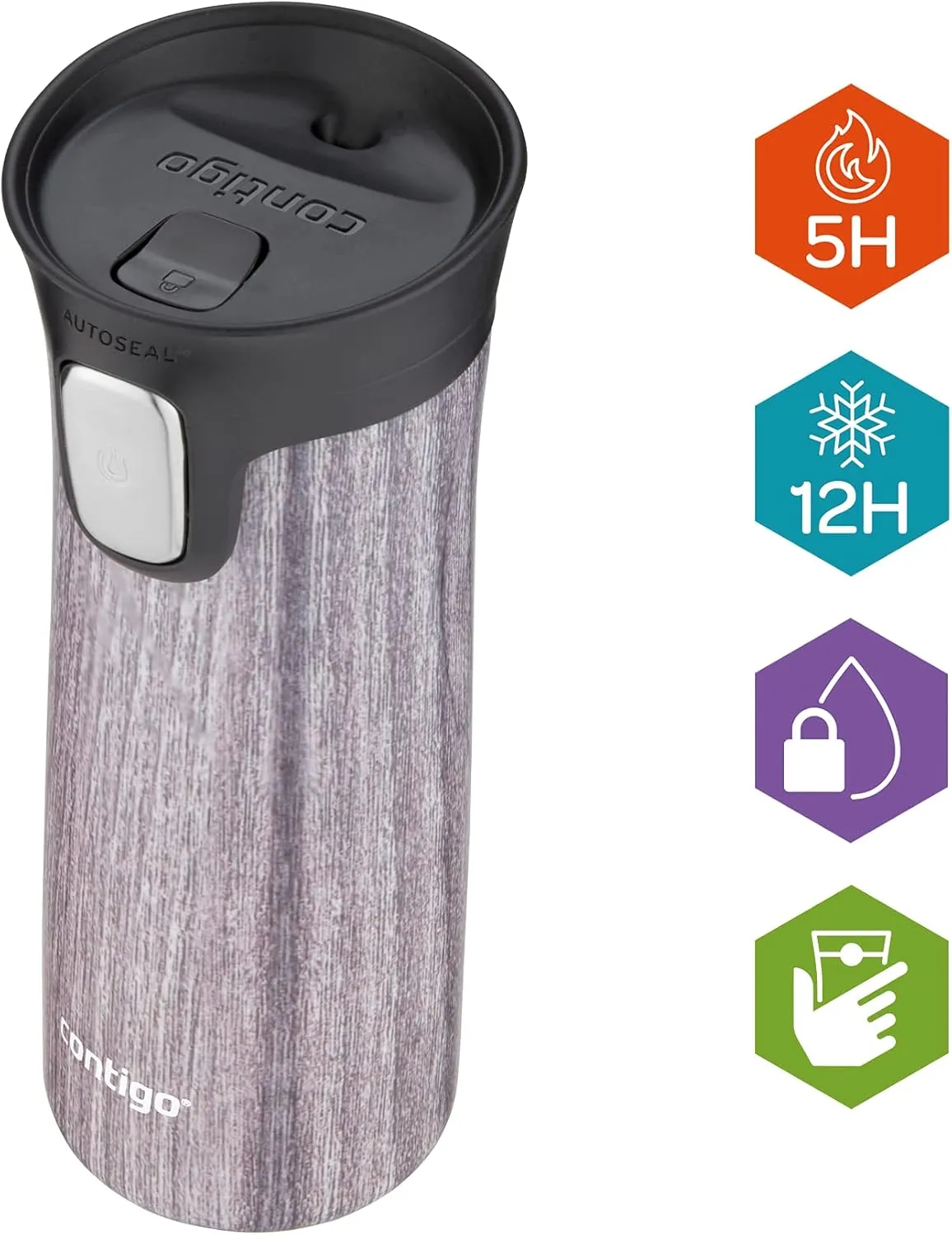 Contigo Pinnacle Autoseal Travel Mug, Stainless Steel Thermal Mug, Vacuum Flask, Leakproof Tumbler