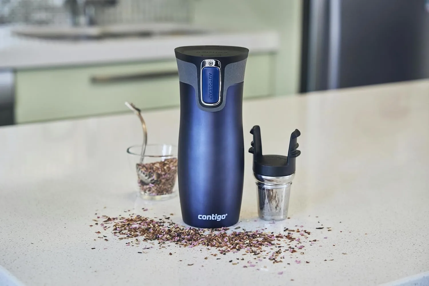 Contigo West Loop Autoseal Travel Mug, Stainless Steel Thermal Mug, Vacuum Flask, Leakproof Tumbler, Coffee Mug with BPA-Free Easy-Clean Lid
