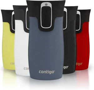 Contigo West Loop Mini Autoseal Travel Mug | Stainless Steel Thermal Mug | Vacuum Flask | Leakproof Tumbler | Coffee to go Mug with BPA Free Easy-Clean Lid | Lakeside | 300 ml