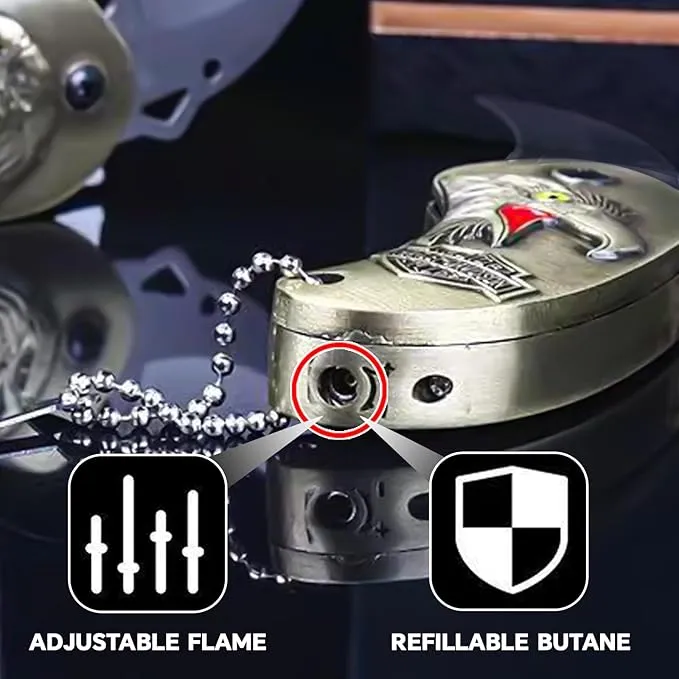 Cool Metal Design Jet Torch Lighter Refillable Butane Novelty Lighter for Gift Fireplace Candle Camping BBQ (Without Gas) (03)