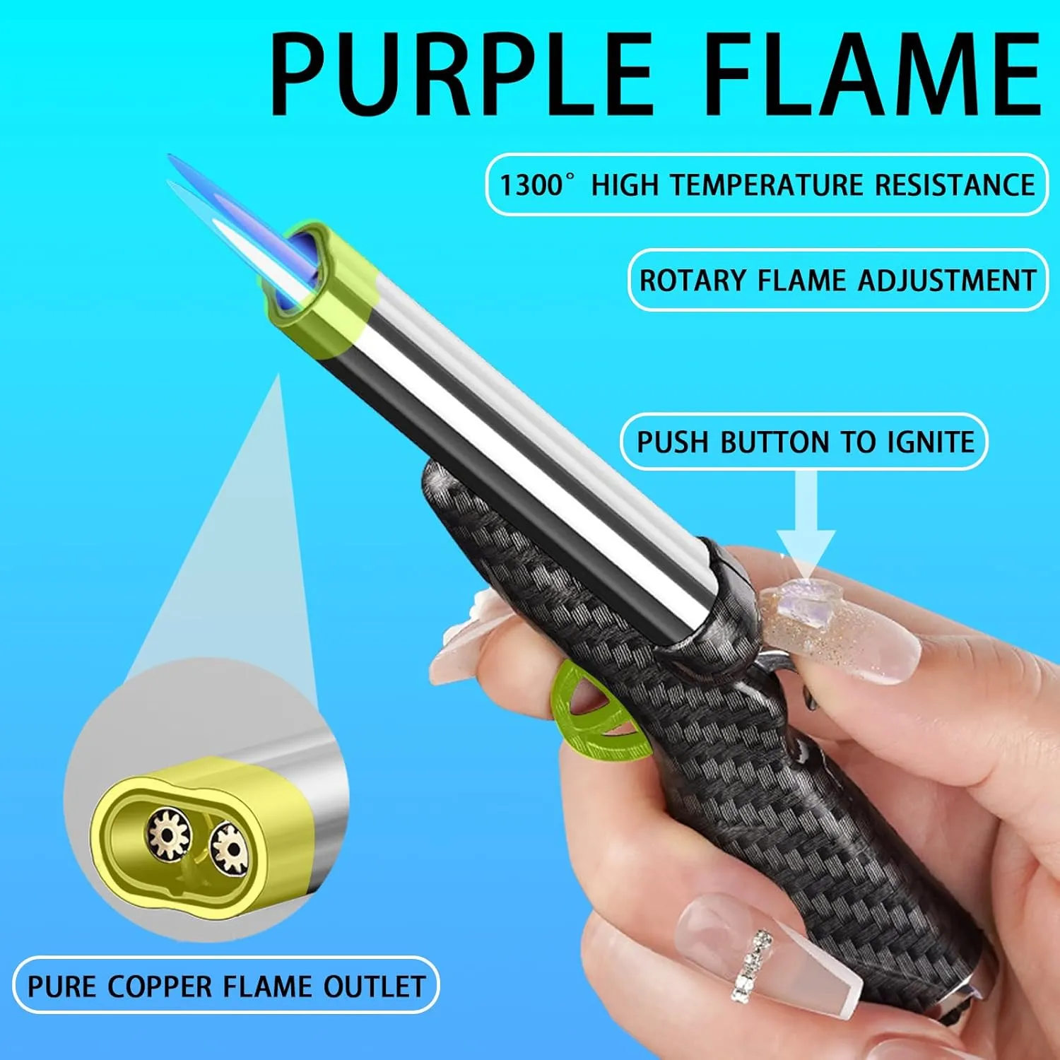 Cool Torch Lighters Butane Refillable, Novelty Lighter Funny Lighters for Grill Torch, Unique Lighters for Men Gift(Without Gas)(#19)