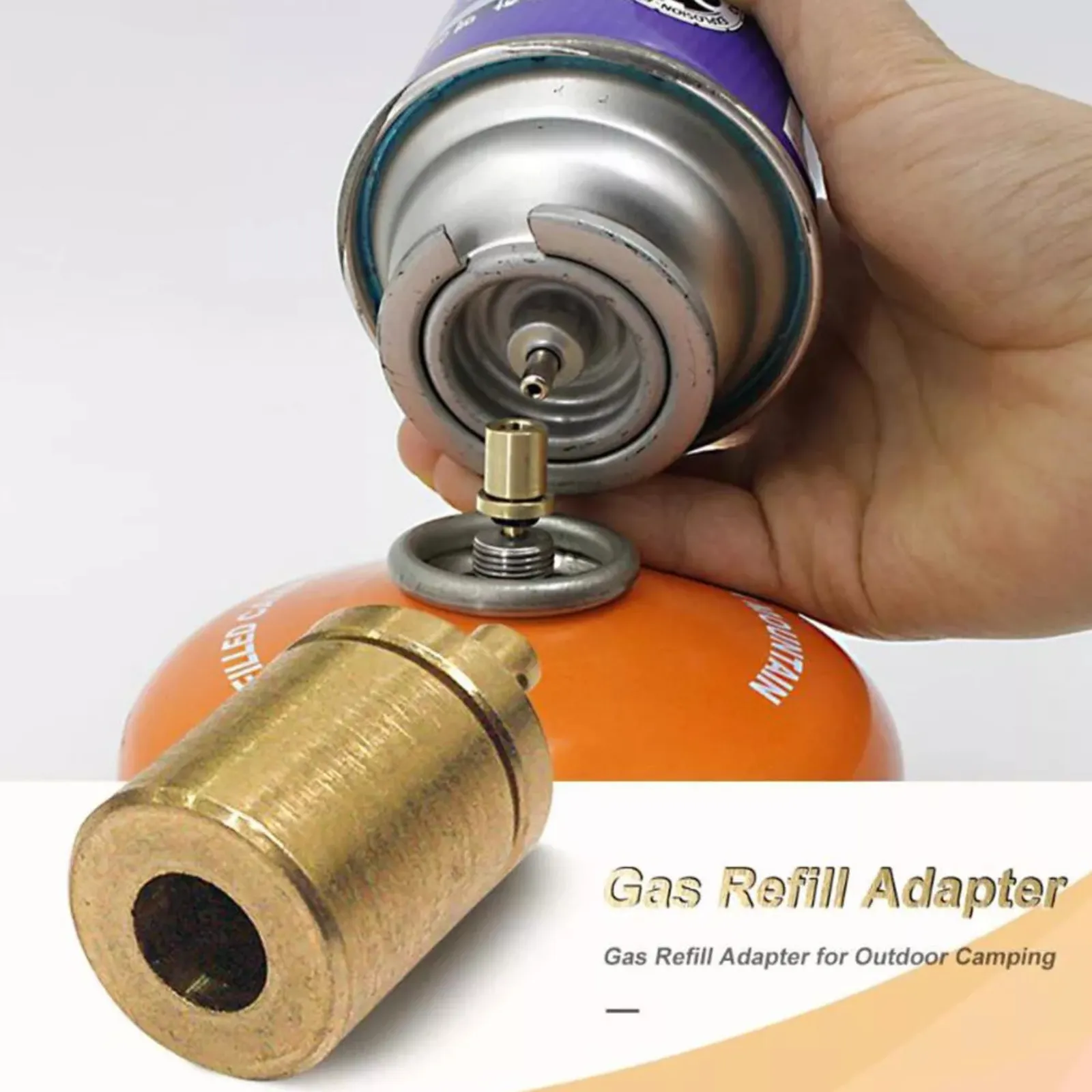 Copper Outdoor Camp Burner Gas Refill Adapter 1 Cylinder Filling Butane Canister
