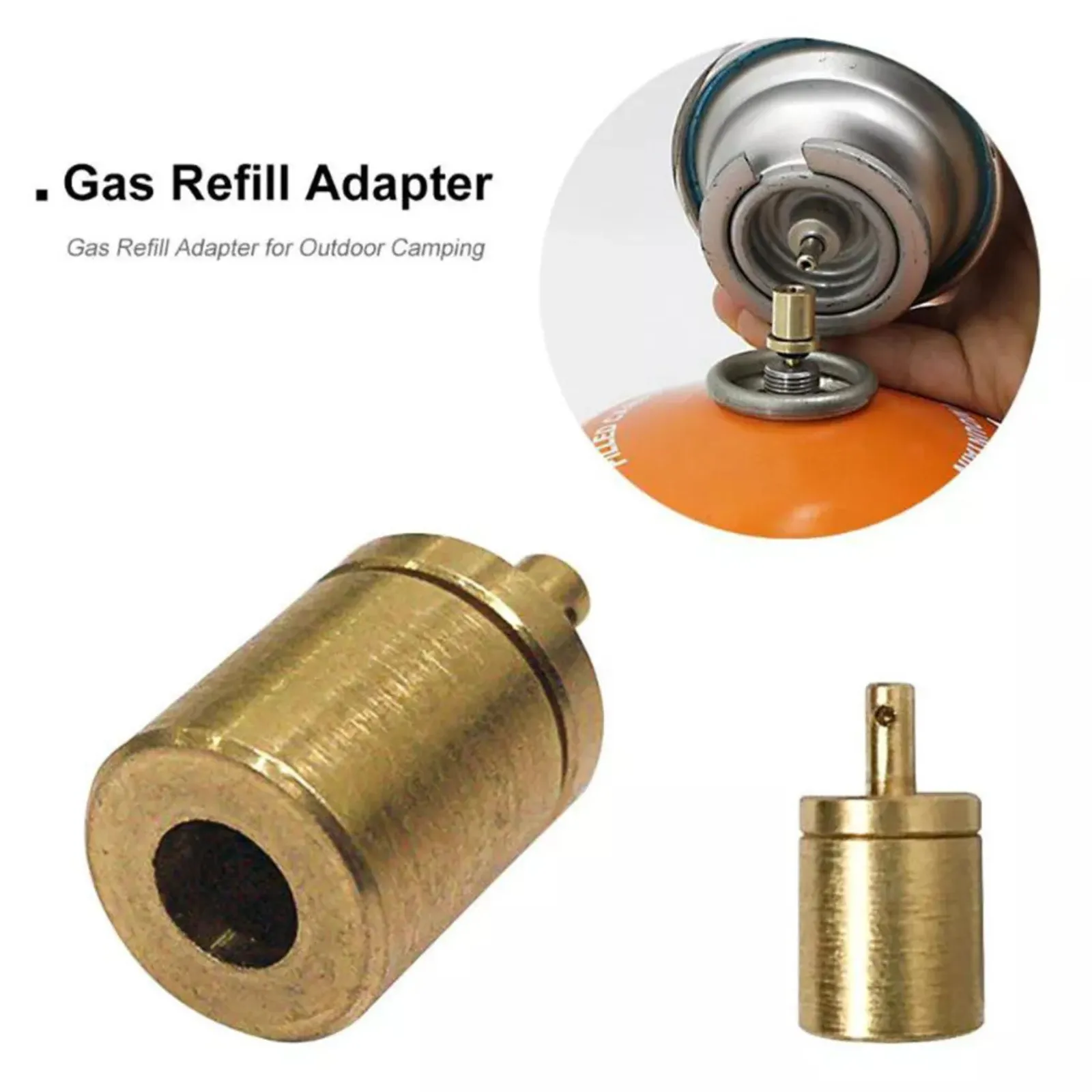 Copper Outdoor Camp Burner Gas Refill Adapter 1 Cylinder Filling Butane Canister