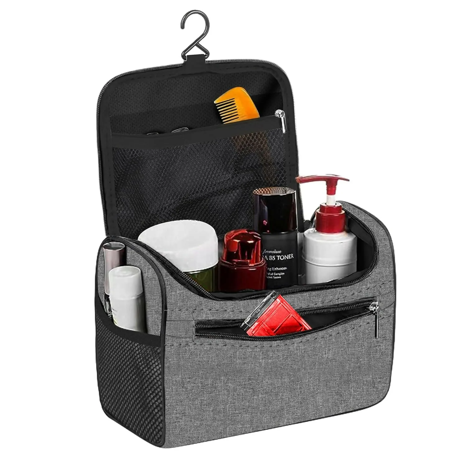Cosmetic Utility Bag & Handle Duffel Toiletry for Women (Side-Handle ,Multi Colors)