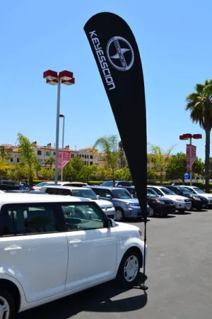 Custom Double Sided Paddle Flag Kit with Tire Base {EZ810-CUST}