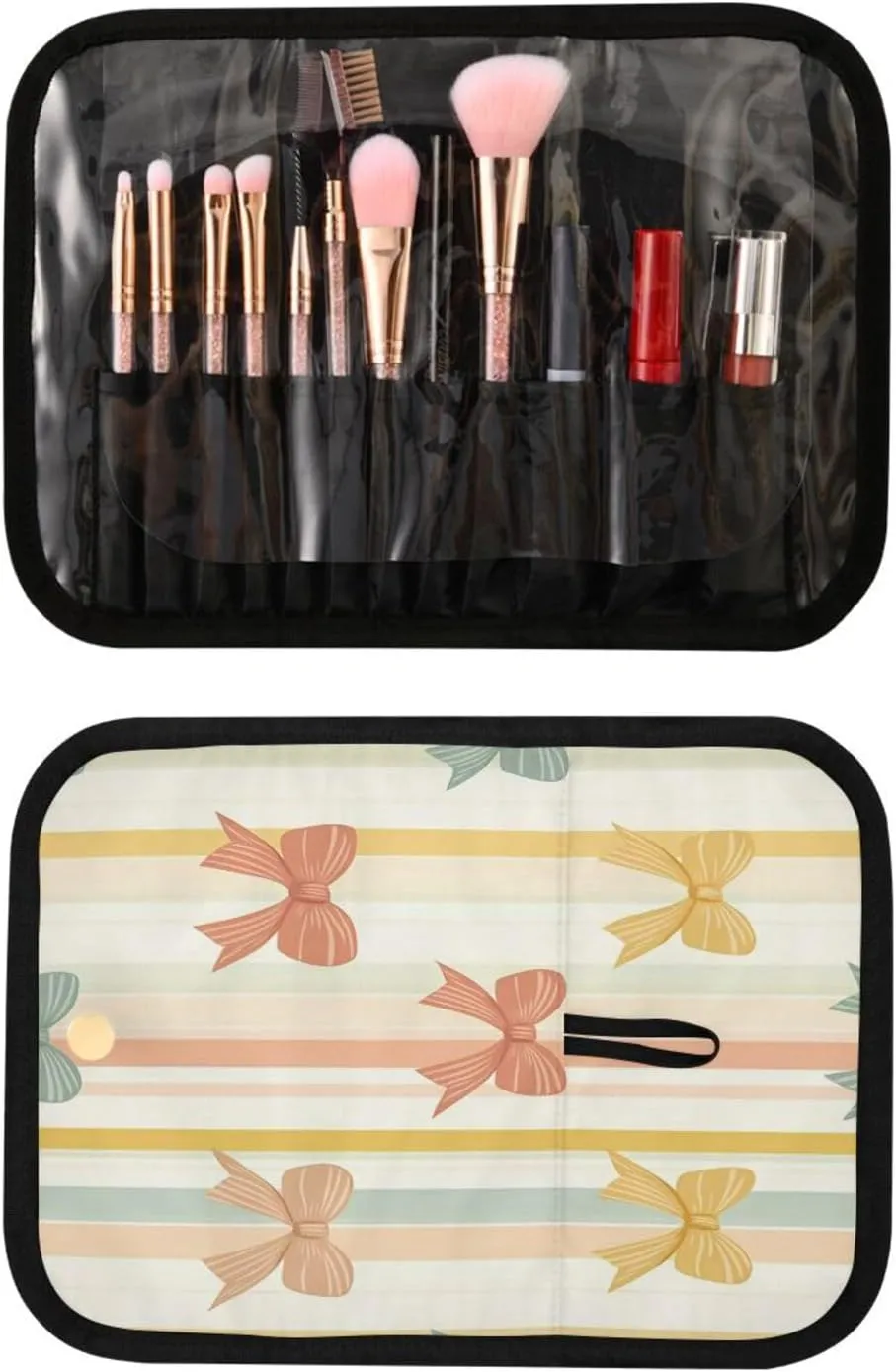 Doodle Colorful Bow Women Men Travel Cosmetic Bag, Toiletry Bag Set, Portable Hanging Organizer for Toiletries, Cosmetics, Brushes