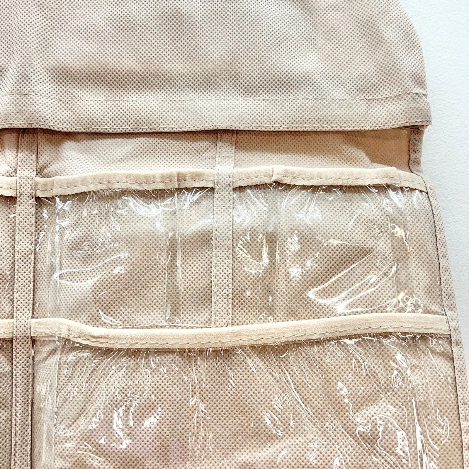 Double Sided Hanging Closet 24 Pockets Accessories Tan Organizer New