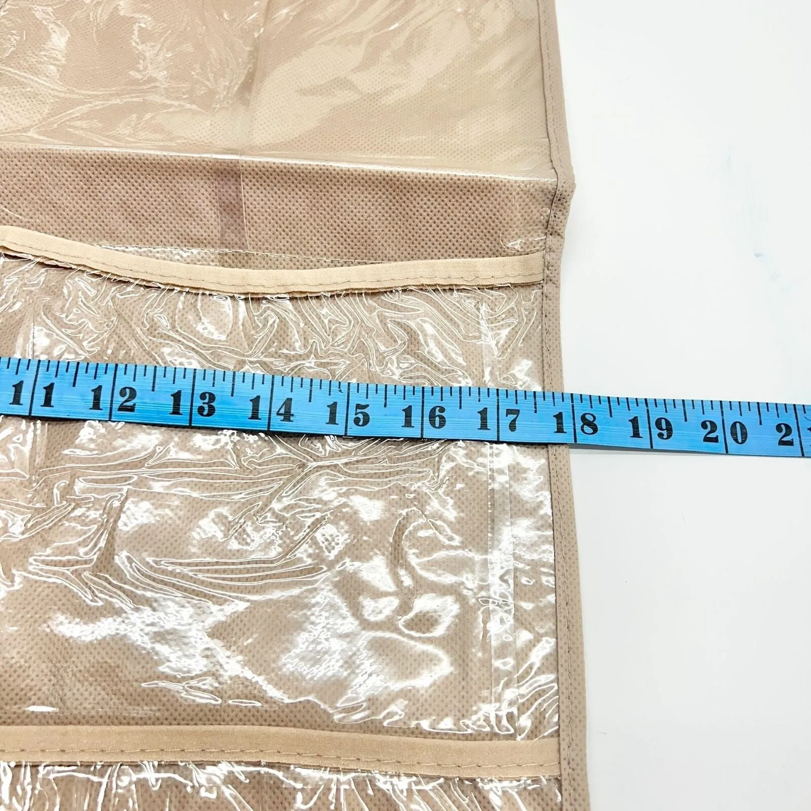 Double Sided Hanging Closet 24 Pockets Accessories Tan Organizer New