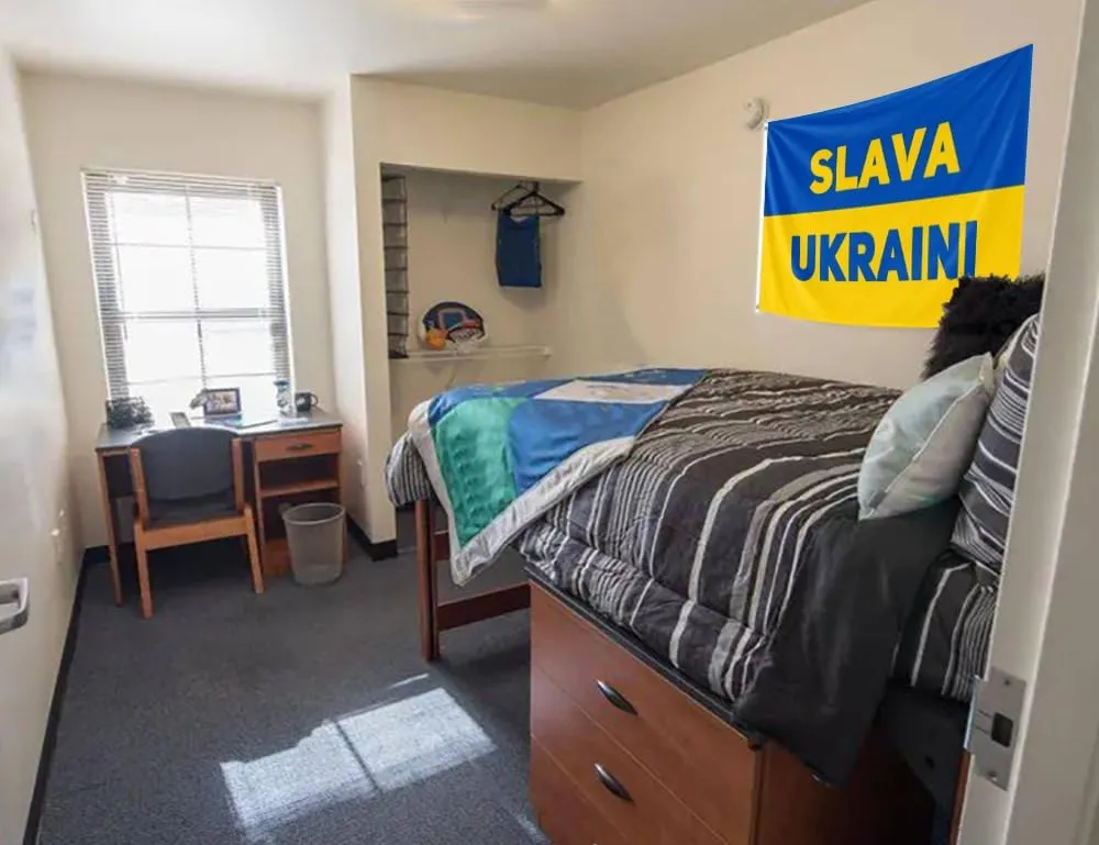 Double Sided Slava Ukraini Flag 3x5FT Ukrainian National Flag Fade Proof Polyester with Brass Grommets Indoor Outdoor(Slava, 3x5FT 3PLY)