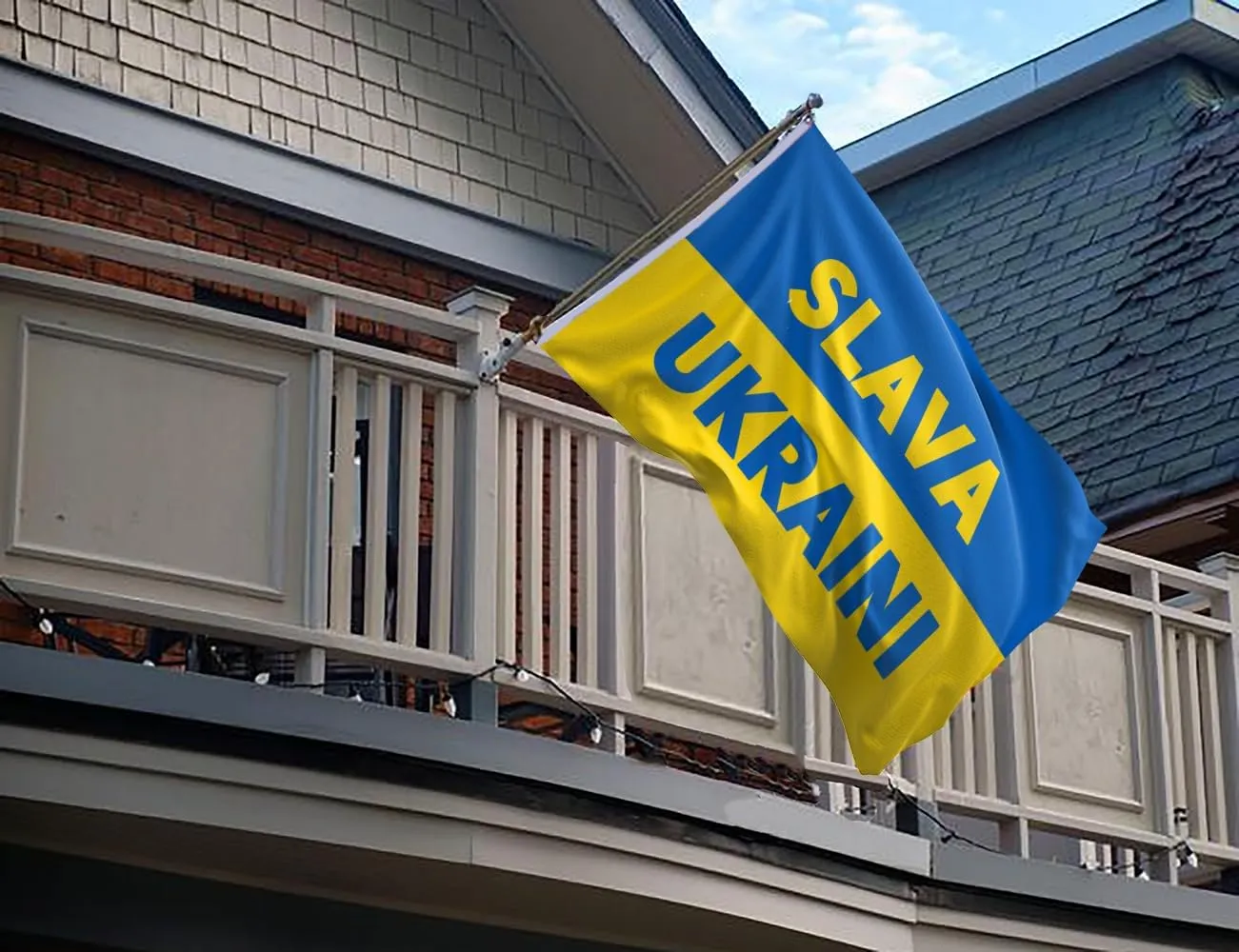 Double Sided Slava Ukraini Flag 3x5FT Ukrainian National Flag Fade Proof Polyester with Brass Grommets Indoor Outdoor(Slava, 3x5FT 3PLY)