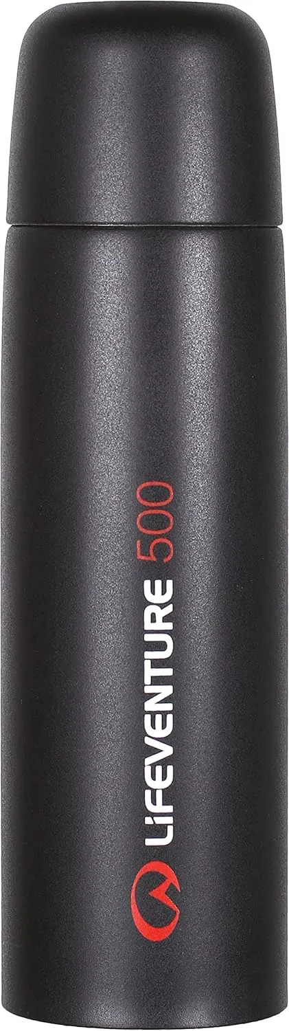 Double Walled Thermally Induced Vacuum Flask - Hot For Up To 8 Hours, Cold For 24 Hours - 500ml, Dark Grey
