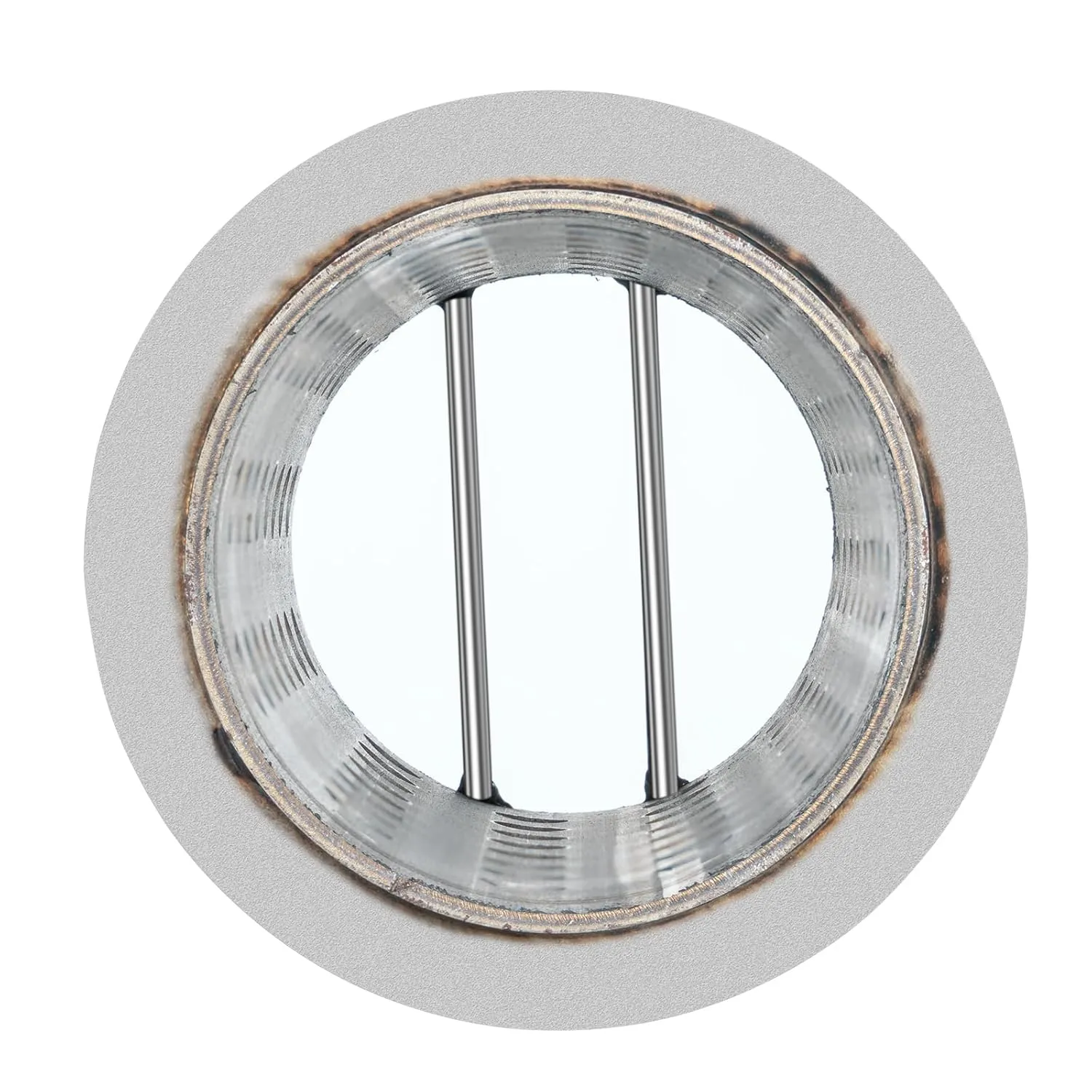 DZQ Perforated Casting Flask Vacuum Casting Stainless Steel Wall Flanged with Rubber Sprue Base(3.5" x 5")