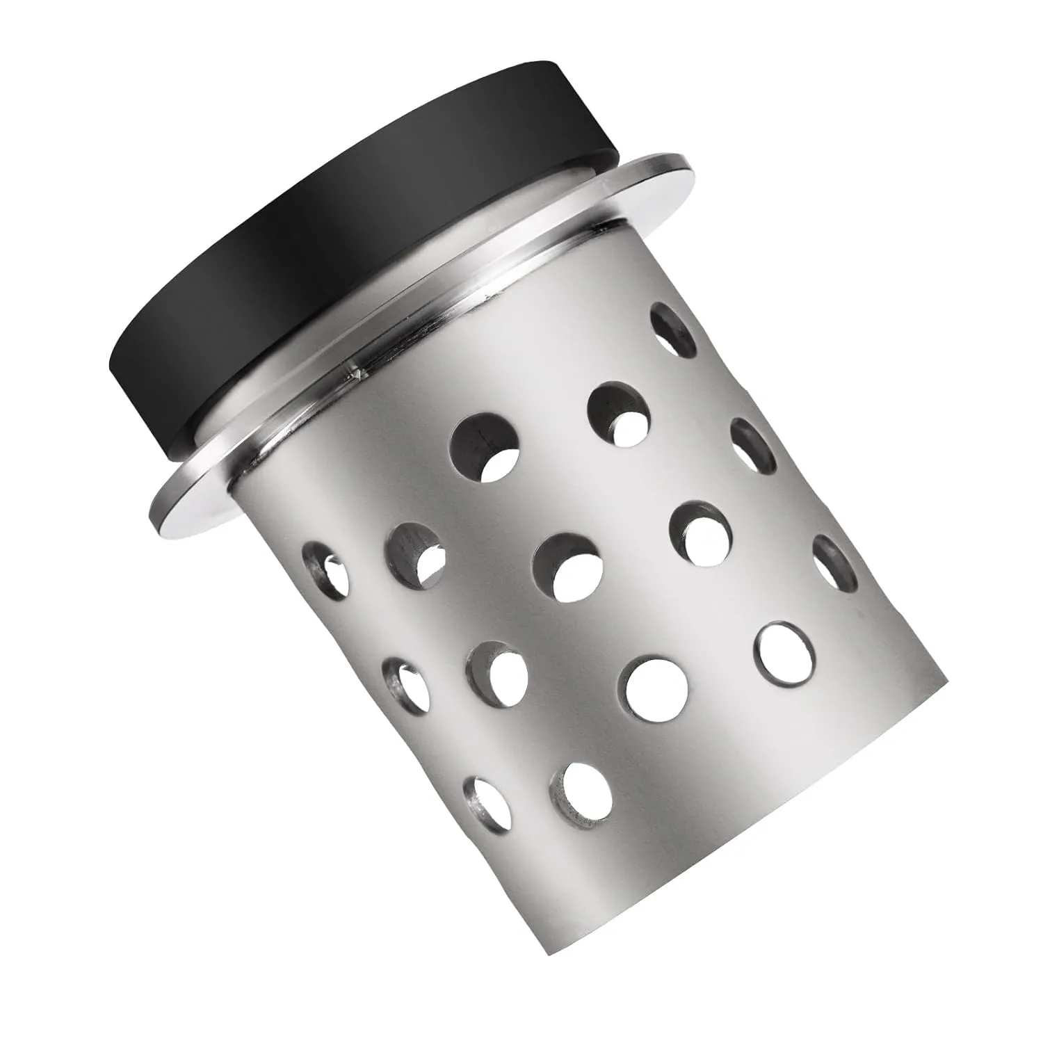 DZQ Perforated Casting Flask Vacuum Casting Stainless Steel Wall Flanged with Rubber Sprue Base(3.5" x 5")