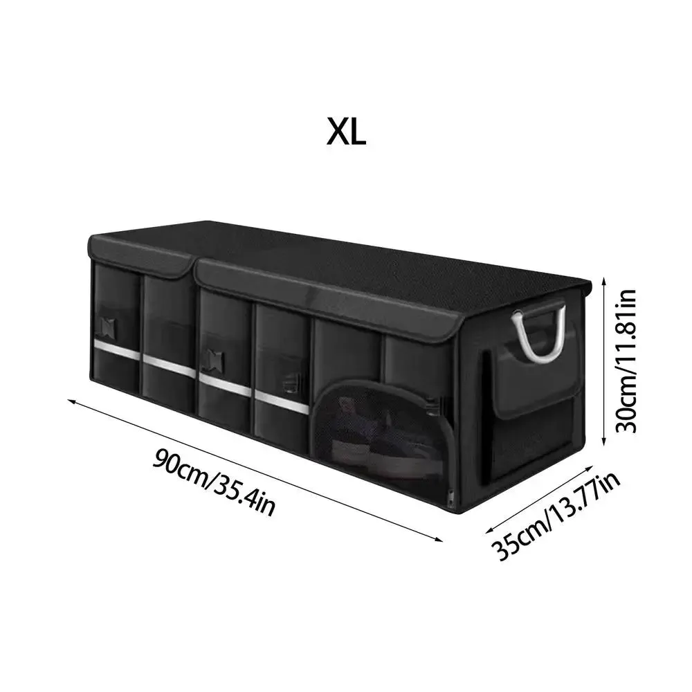Eco-Friendly Foldable Car Trunk Organizer - Large Capacity with Waterproof Storage Bag