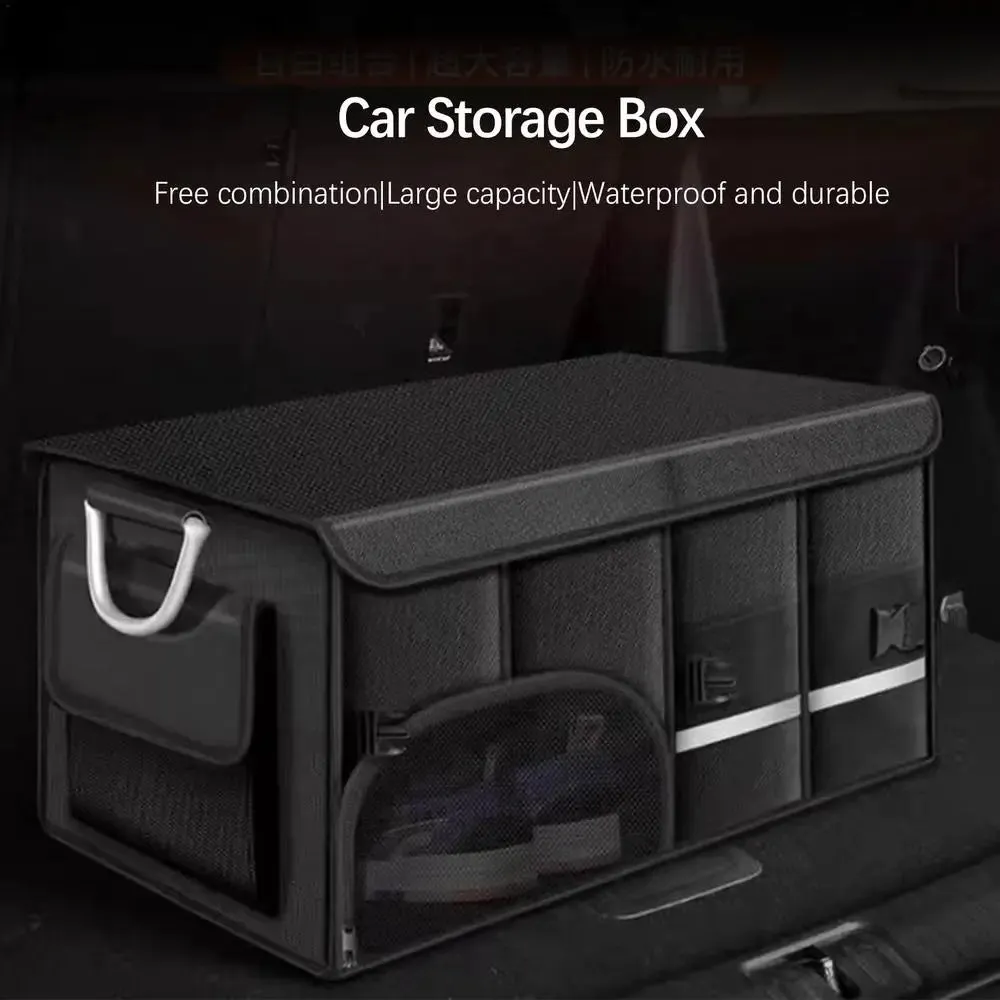 Eco-Friendly Foldable Car Trunk Organizer - Large Capacity with Waterproof Storage Bag