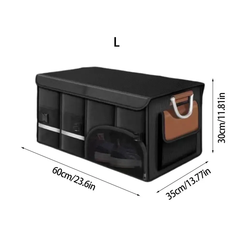 Eco-Friendly Foldable Car Trunk Organizer - Large Capacity with Waterproof Storage Bag