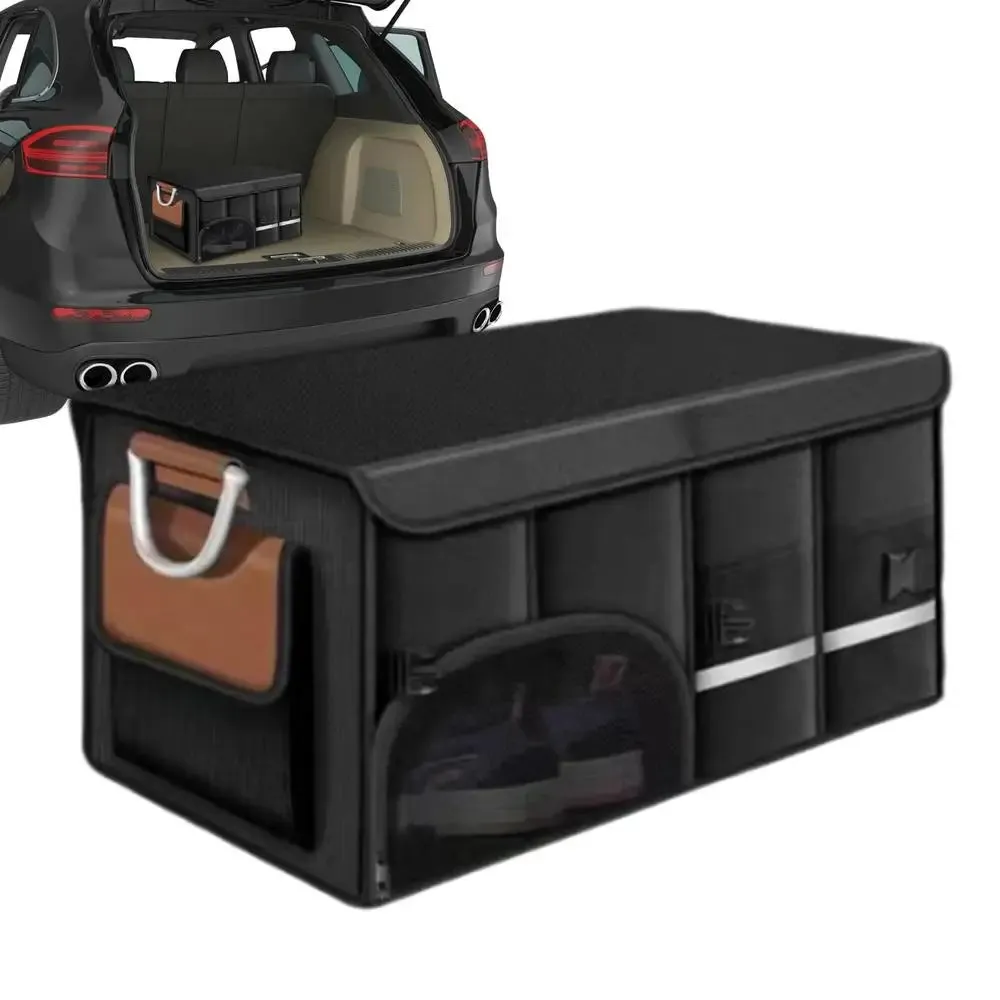 Eco-Friendly Foldable Car Trunk Organizer - Large Capacity with Waterproof Storage Bag