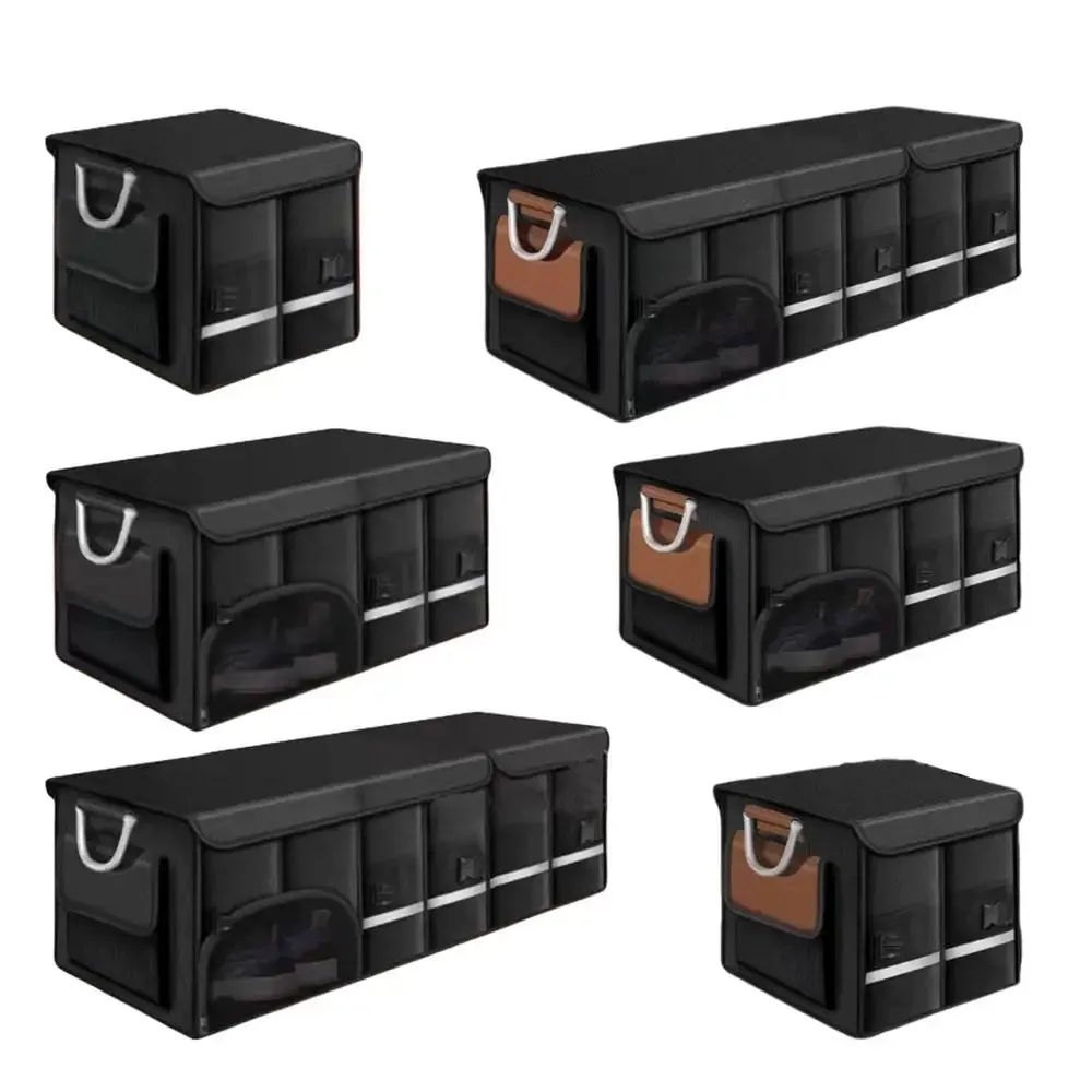 Eco-Friendly Foldable Car Trunk Organizer - Large Capacity with Waterproof Storage Bag