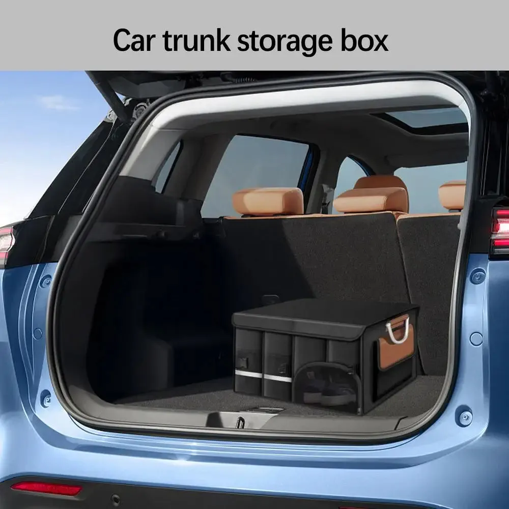 Eco-Friendly Foldable Car Trunk Organizer - Large Capacity with Waterproof Storage Bag