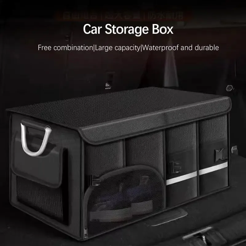Eco-Friendly Foldable Car Trunk Organizer - Large Capacity with Waterproof Storage Bag