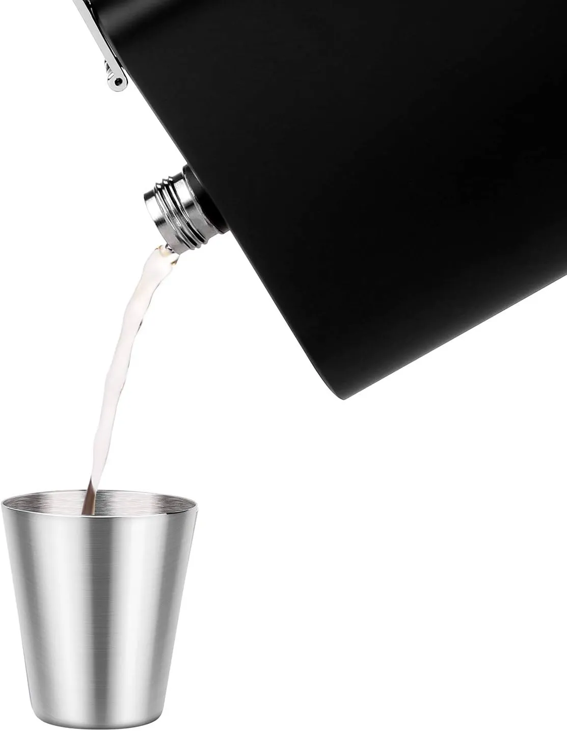 Elcoho 6 Sets 8 Ounce Stainless Steel Hip Flask Fluid-tight Flask Set with 6 Pieces Stainless Steel Shot Cups and Funnel