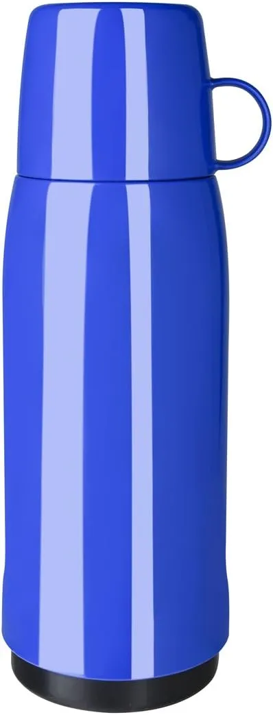 Emsa 502445 Rocket insulated flask, screw top, blue, 0.75 litres