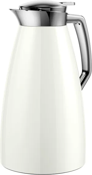 Emsa 514185 Plaza Quick-Tip Vacuum jug, 1.0 litres, ice White, 1