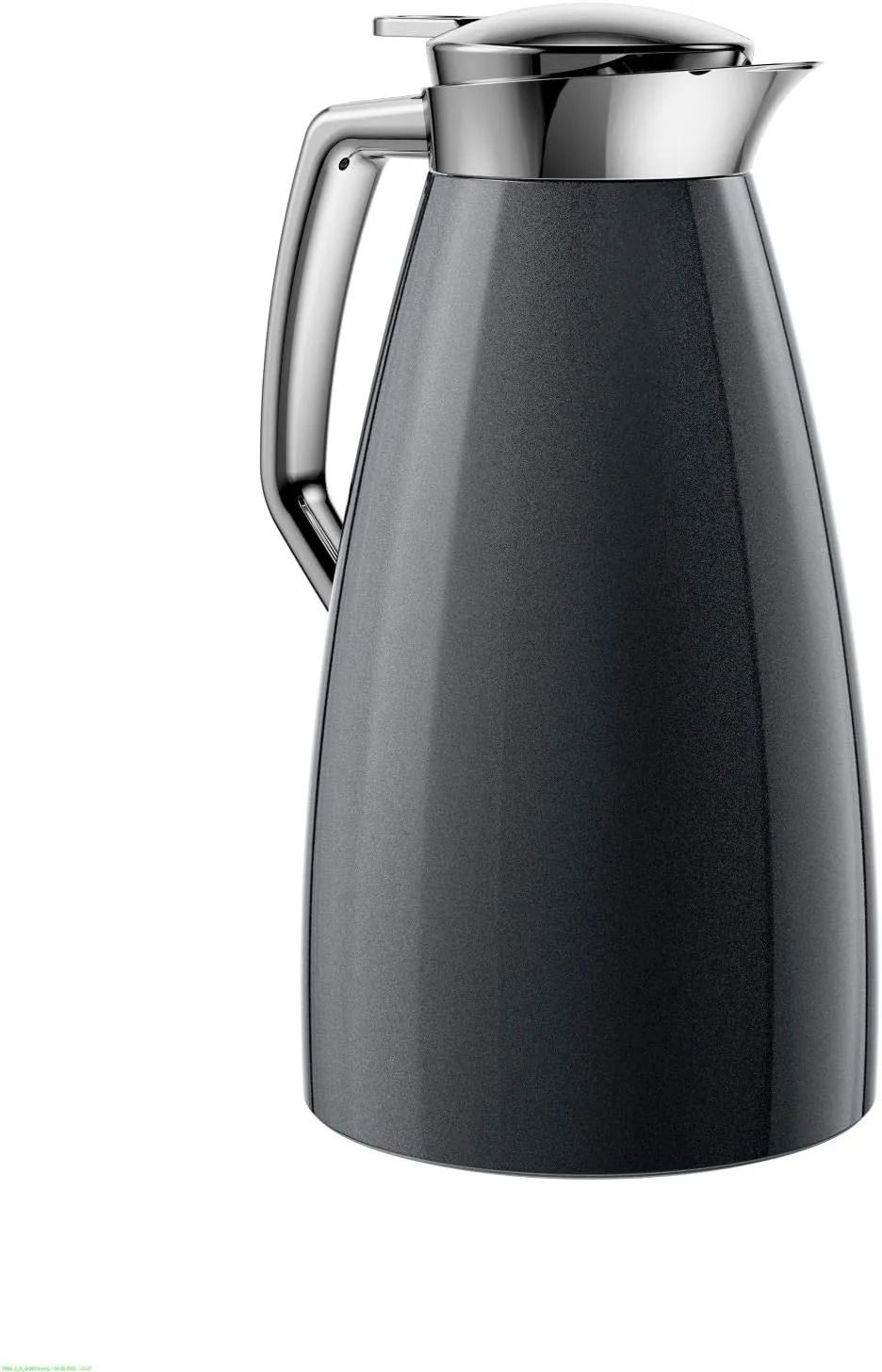 Emsa 514188 Plaza Quick-Tip vacuum jug, 1.0 litres, carbon, 1