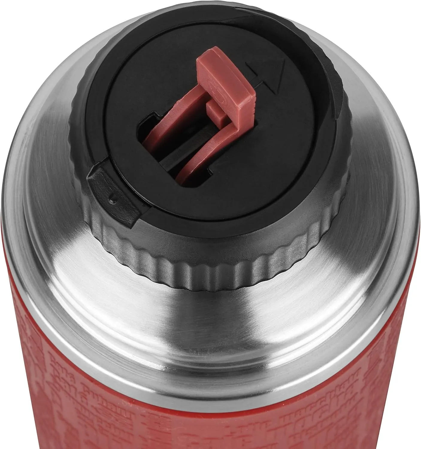 EMSA 515715 Senator Safe Loc Silicone Sleeve Insulated Flask, 1.0 litres, red