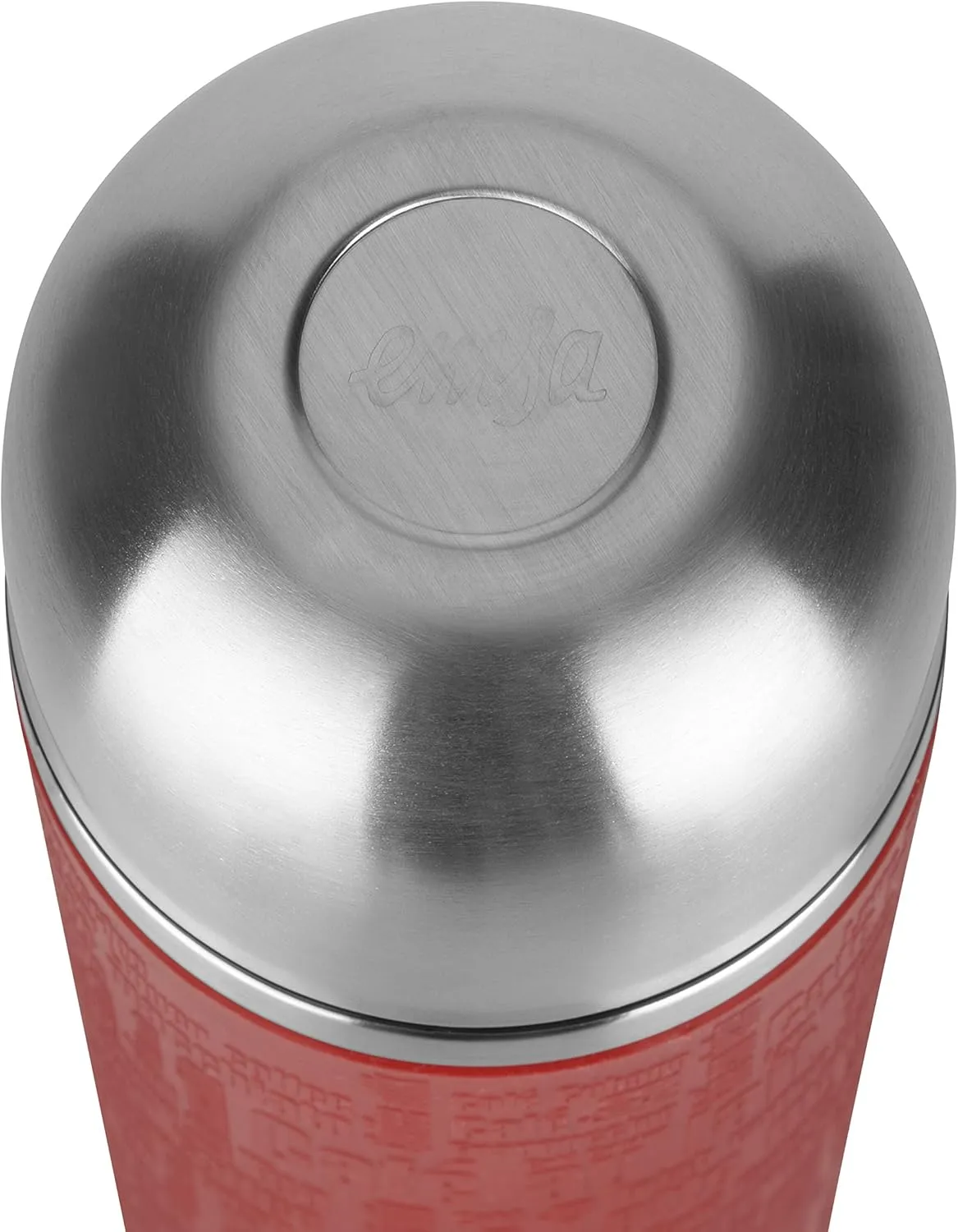 EMSA 515715 Senator Safe Loc Silicone Sleeve Insulated Flask, 1.0 litres, red